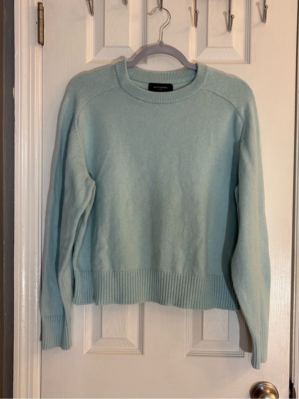 Banana Republic Women’s Crewneck Sweater Size Small Light Blue Cotton Blend Knit